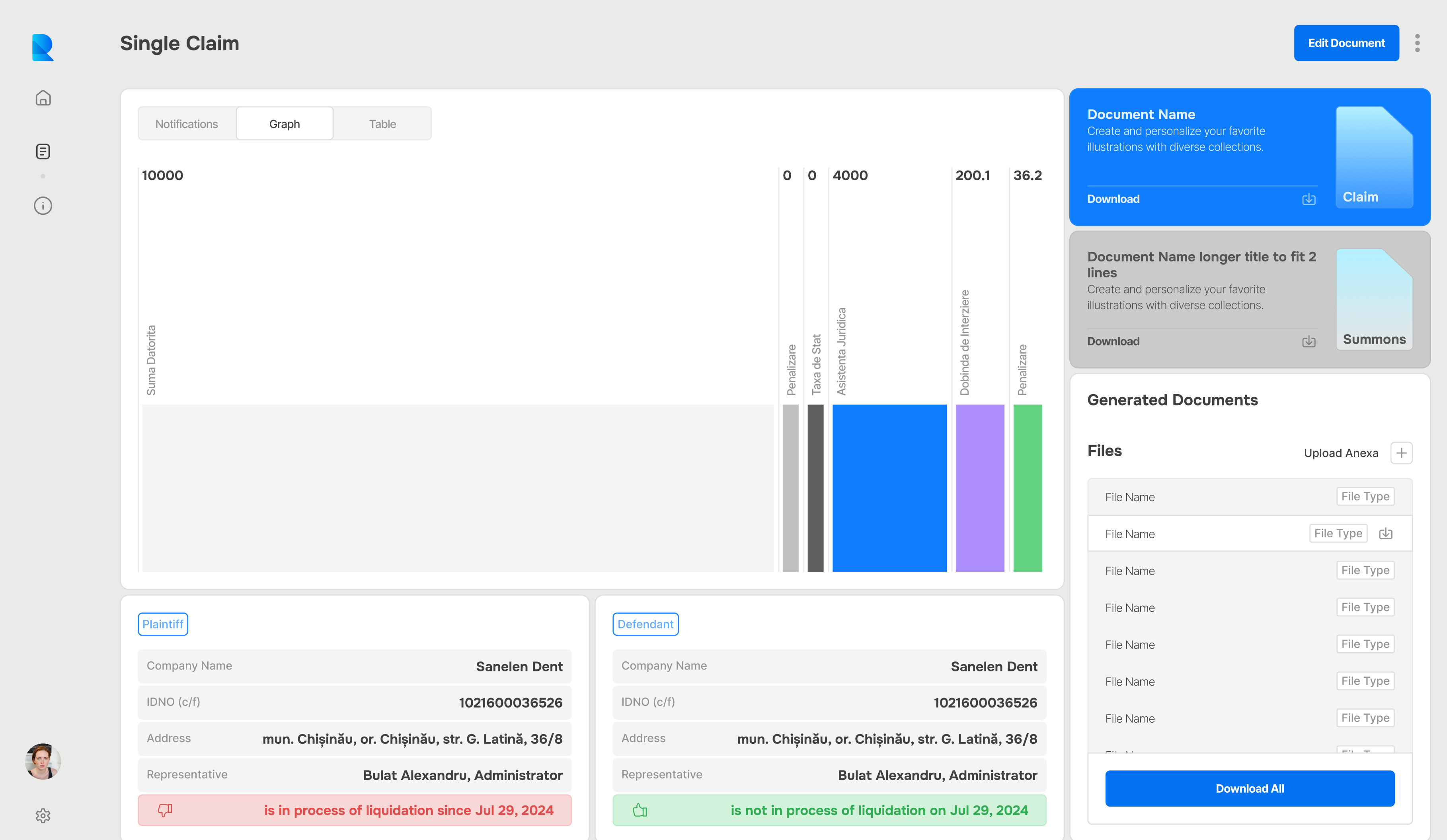 Debt collection workflow interface